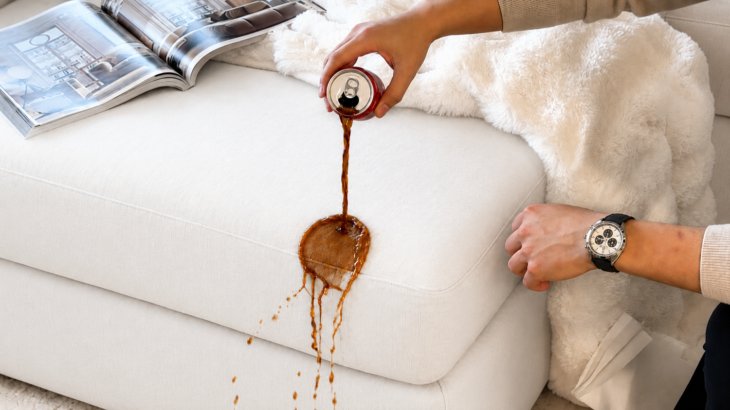 Two Layers of Protection: Stain & Liquid Resistant Fabric + Fully Removable & Machine Washable Covers